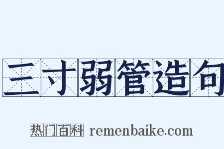 三寸弱管造句是什么意思的图片